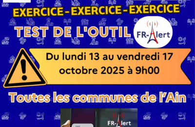 Test de l’outil France Alerte ce vendredi 17 octobre.